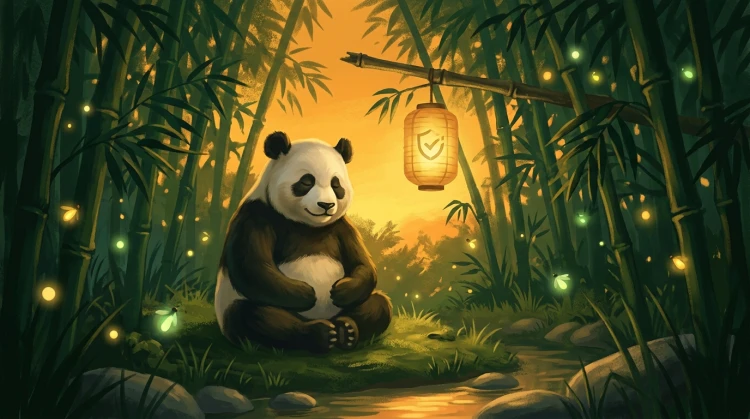 Magische digitale casinovloer in een bamboejungletempel met gloeiende gokkasten en groen-gouden neon - concept art.